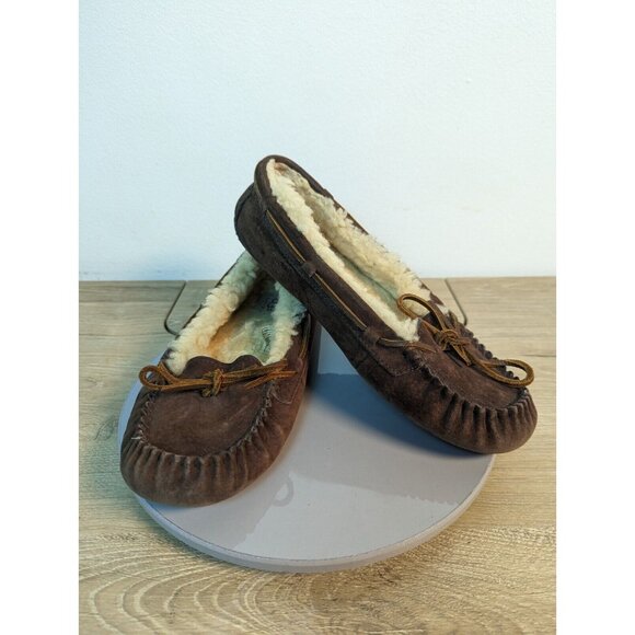 UGG Shoes - UGG Australia Chestnut Beige Moccasins Slippers Shoes Dakota 3050 Women’s Size 8